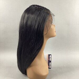 Perfect Hairline Iman Long Straight #1B Off Black Synthetic Lace Wig